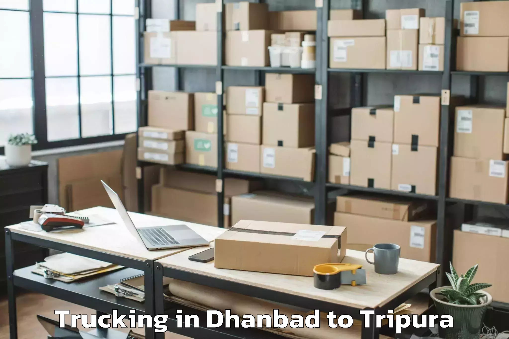 Book Your Dhanbad to Kumarghat Trucking Today